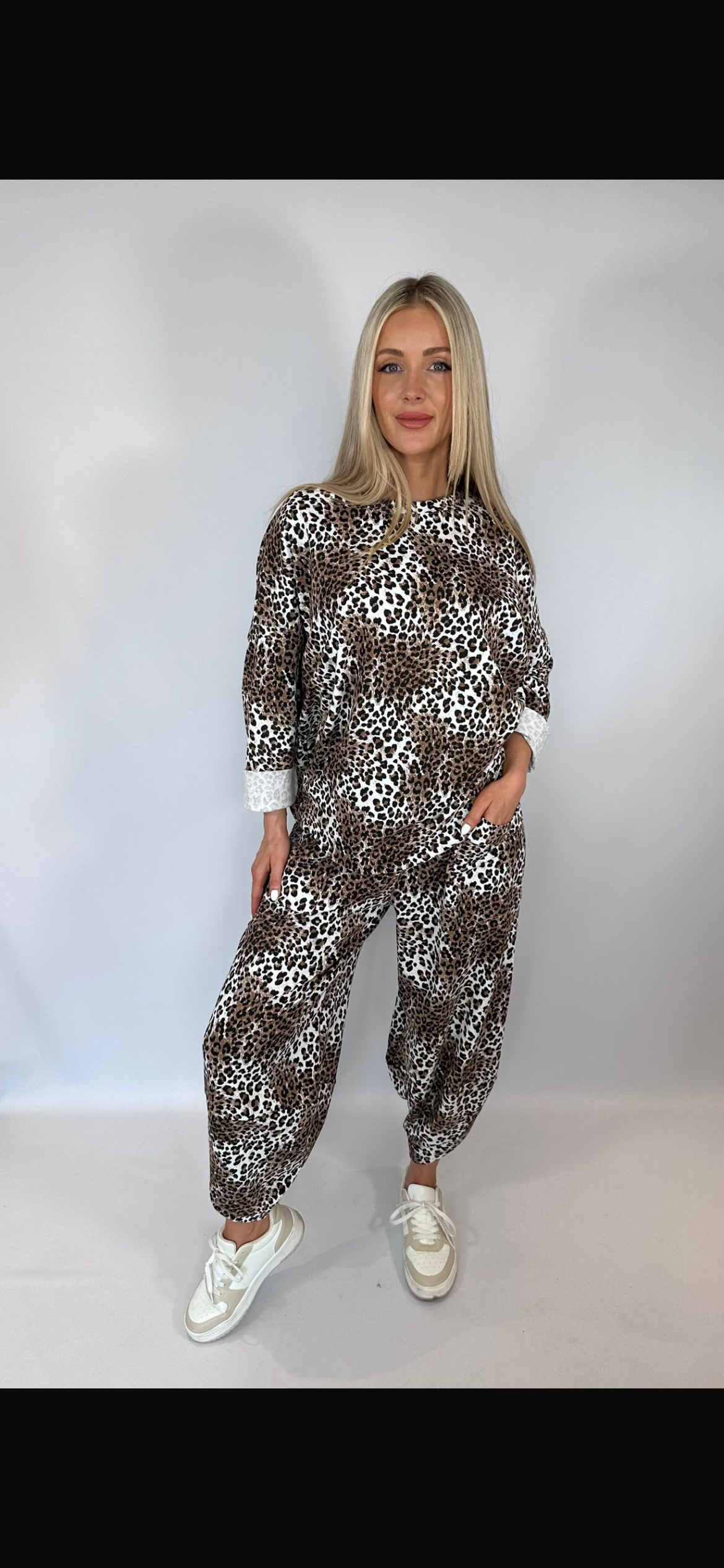 Leopard print tracksuit