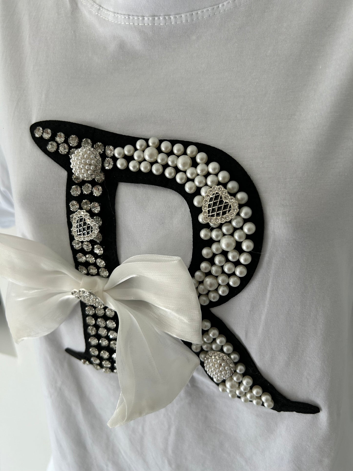 ❌ White Diamanté T-Shirt top 10/14